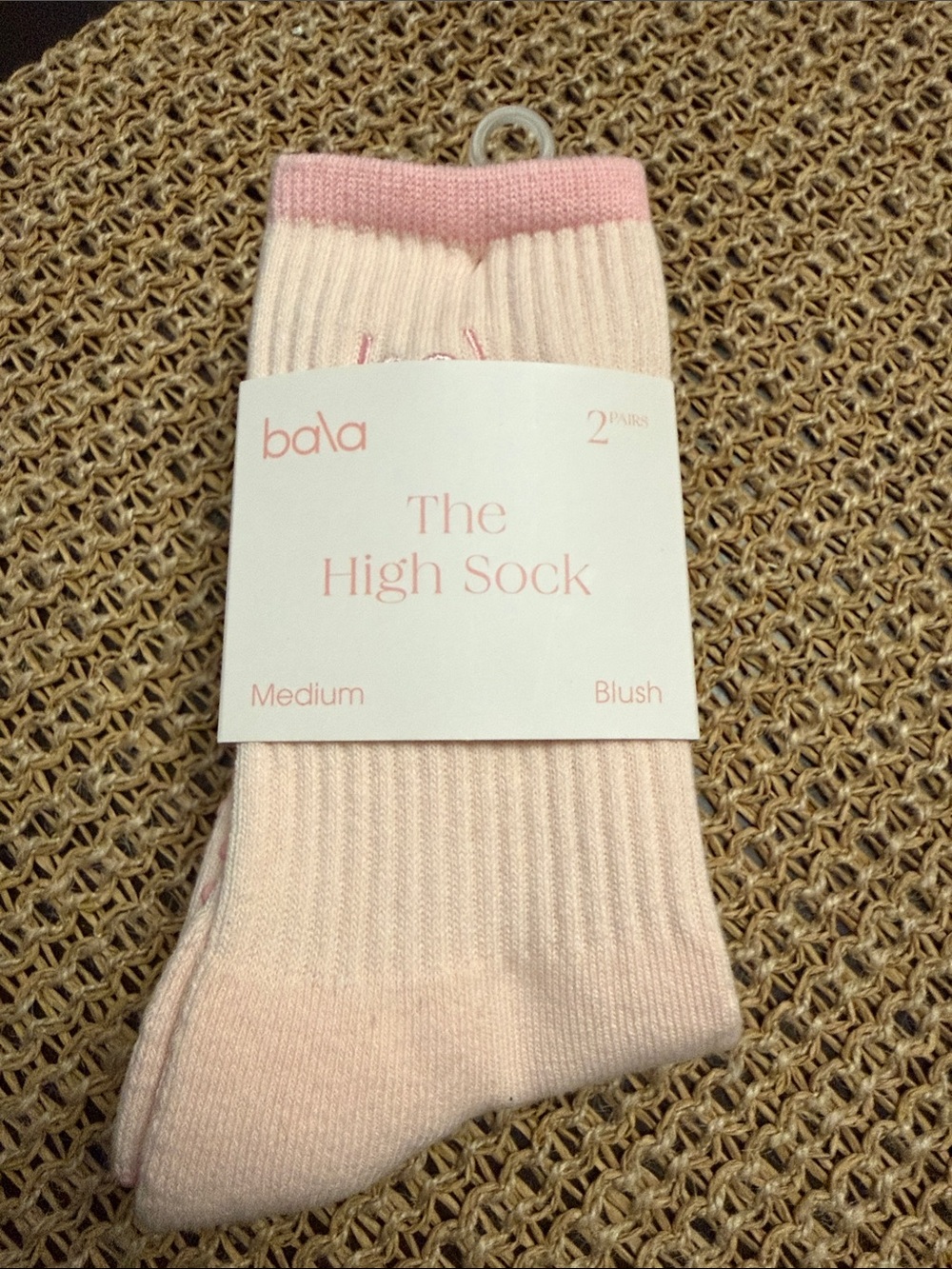 NWT Bala The High Sock Size Medium - Grip Pilates Barre Yoga 2 Pack Two Pack